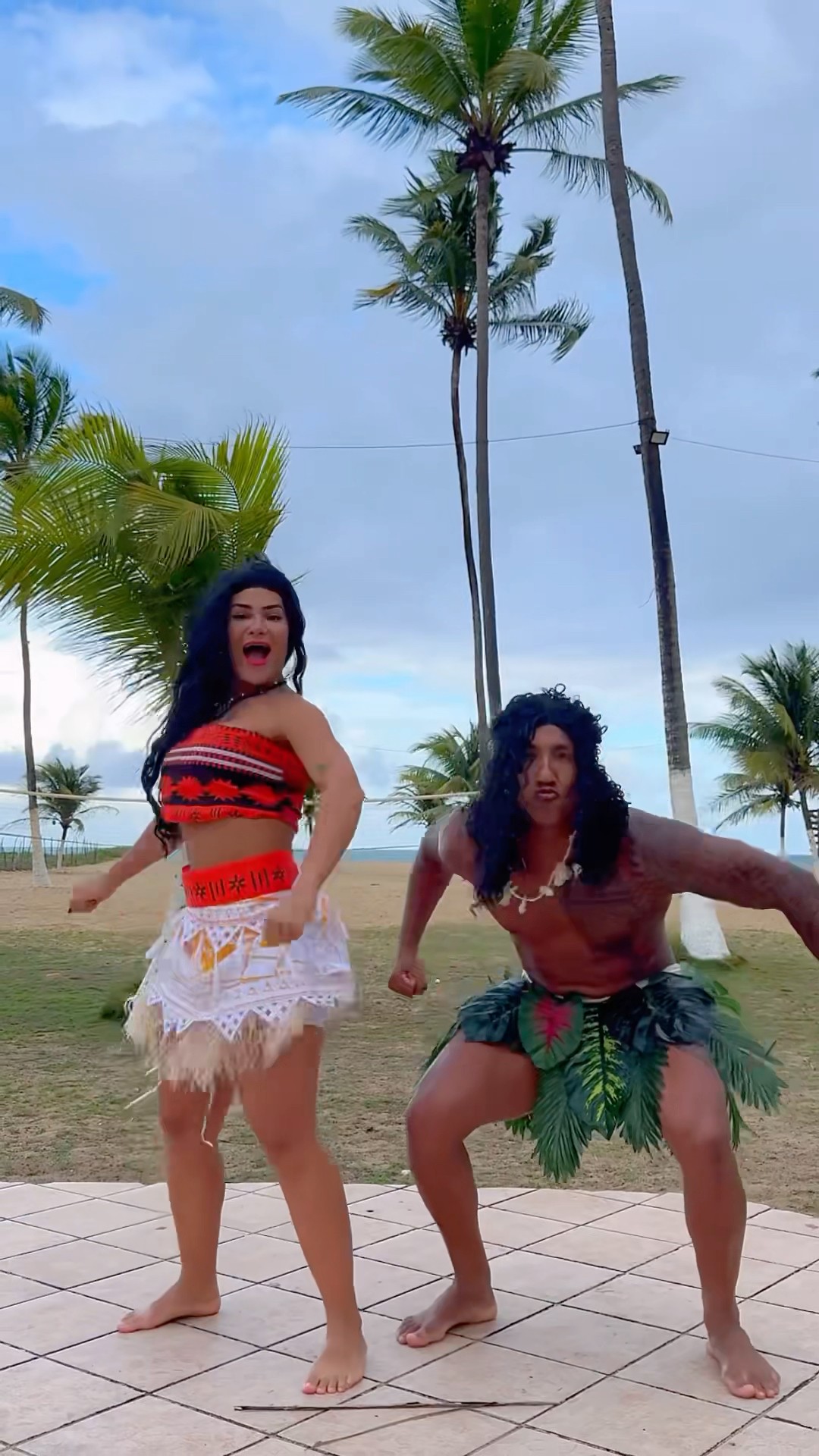 Quem gostou do nosso cenário?@mayca.brasil #transition #moana #maui #fantasy #short